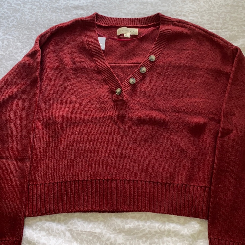 burgundy long sleeve